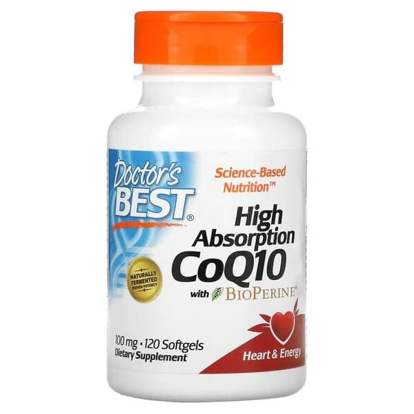 Doctor's Best High Absorption CoQ10 with BioPerine, 100mg - 120 softgels
