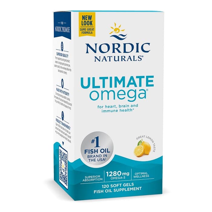 Nordic Naturals Ultimate Omega, 1280mg Lemon (EAN 768990027901) - 120 softgels