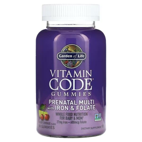 Garden of Life Vitamin Code Prenatal Multi with Iron & Folate Gummies