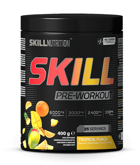 Skill Nutrition Skill Pre-Workout, Tropical Punch - 400 grams