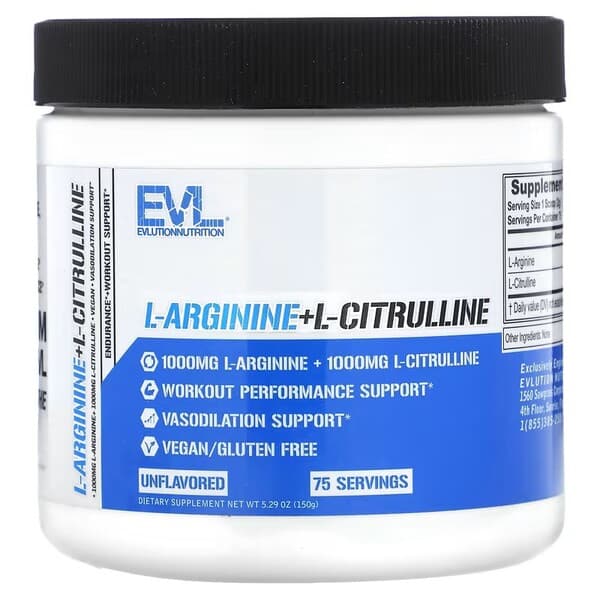 EVLution Nutrition L-Arginine + L-Citrulline