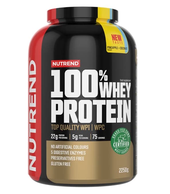 Nutrend 100% Whey Protein, Pineapple + Coconut - 2250 grams