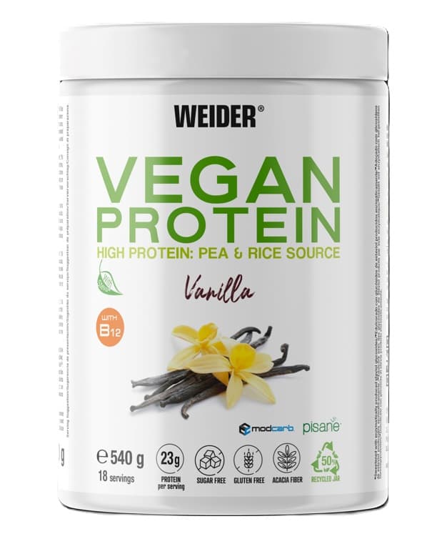 Weider Vegan Protein, Vanilla - 540 grams