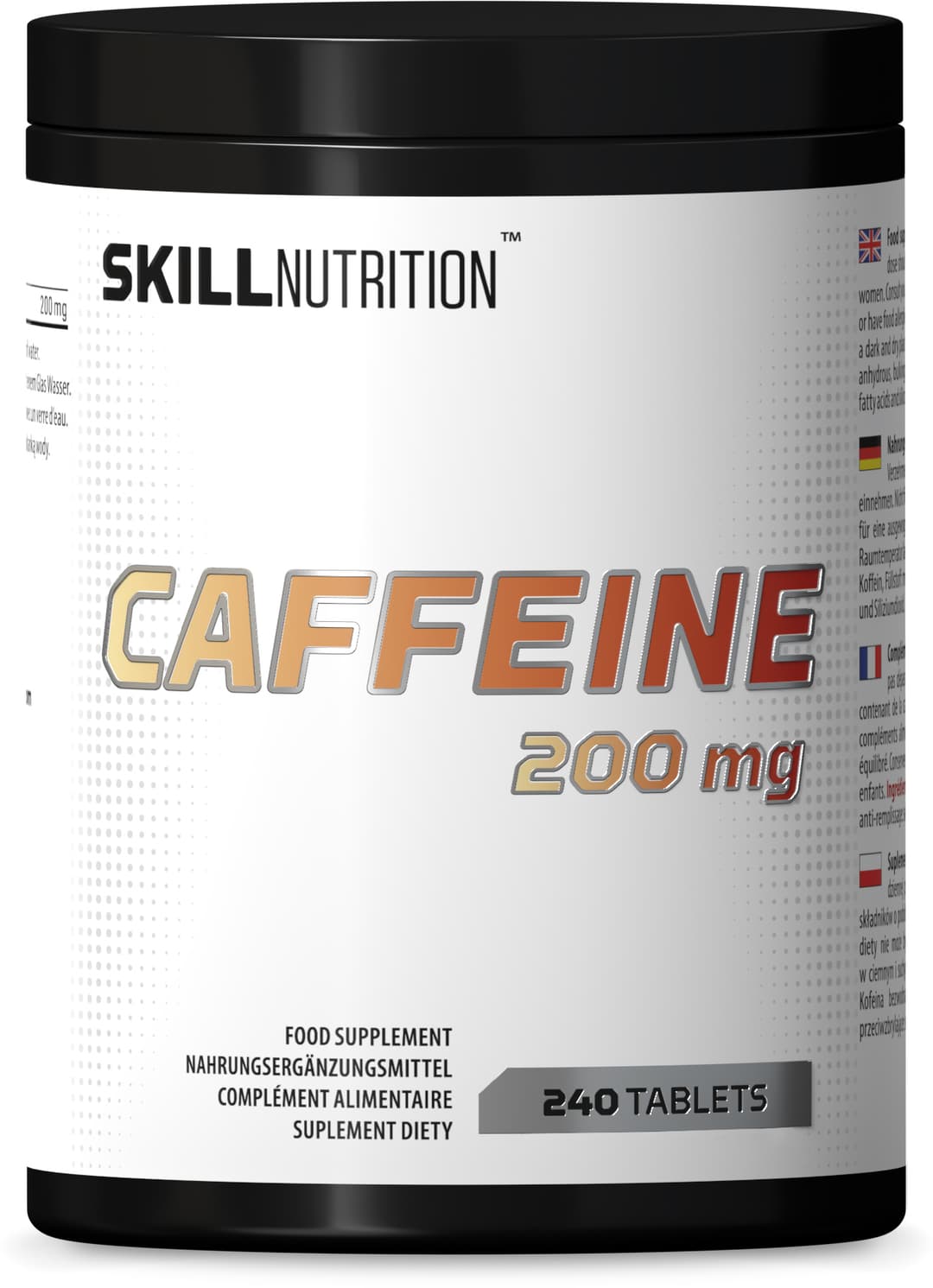 Skill Nutrition Caffeine, 200mg - 240 tablets