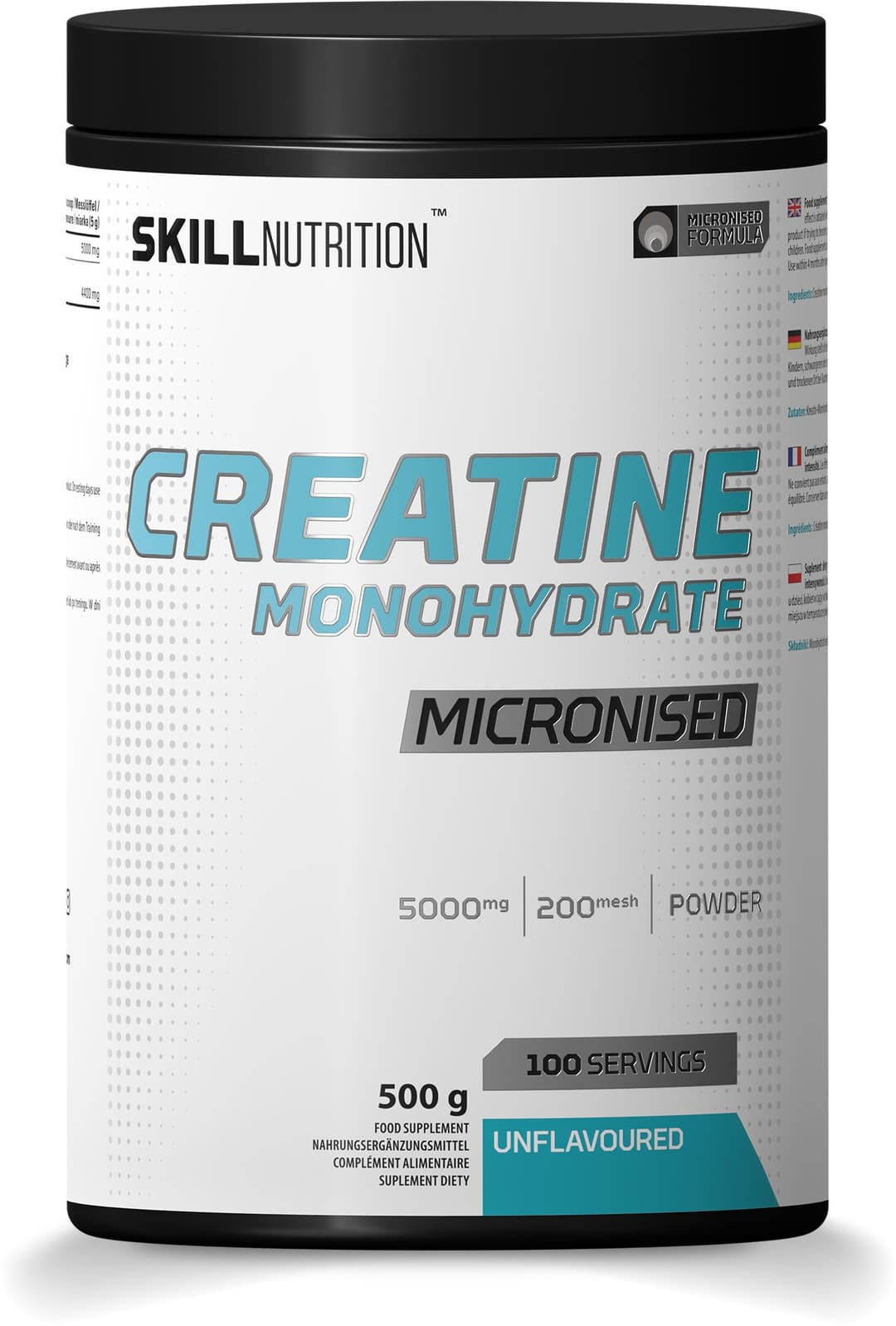 Skill Nutrition Micronised Creatine Monohydrate Unflavoured - 500 grams