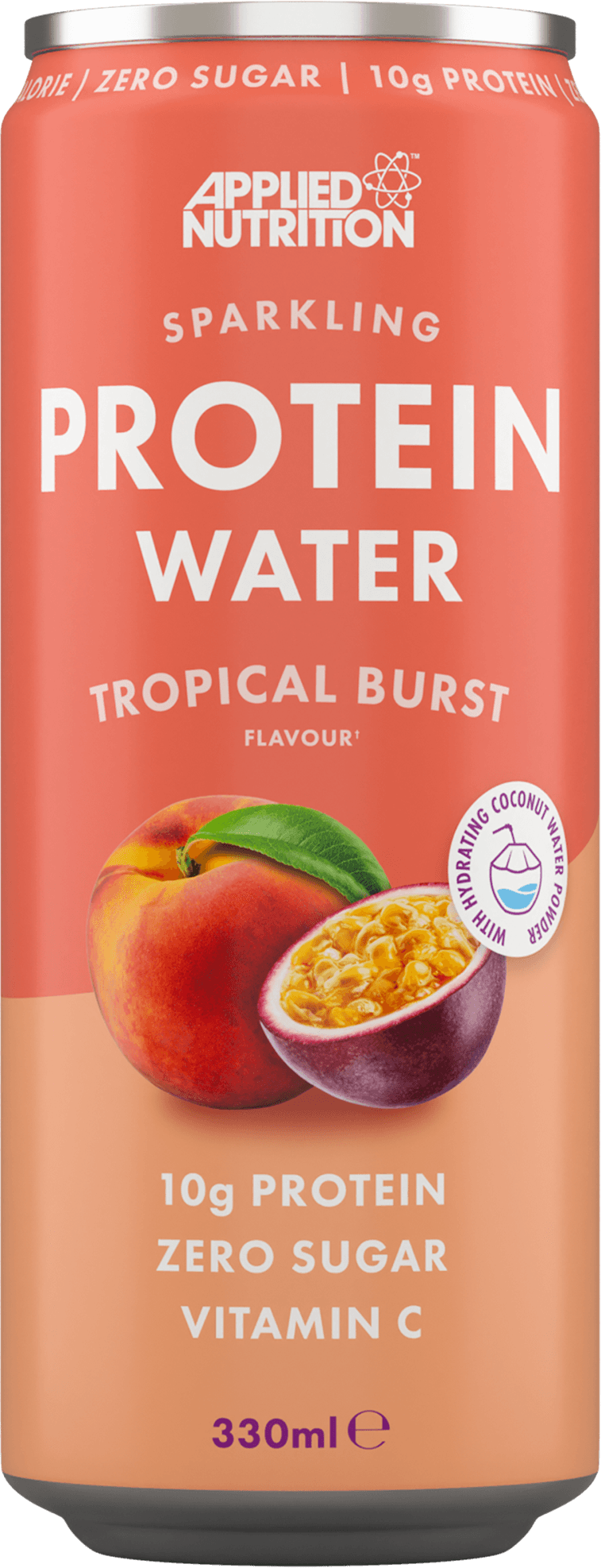 Applied Nutrition Sparkling Protein Water, Tropical Burst - 12 x 330 ml.
