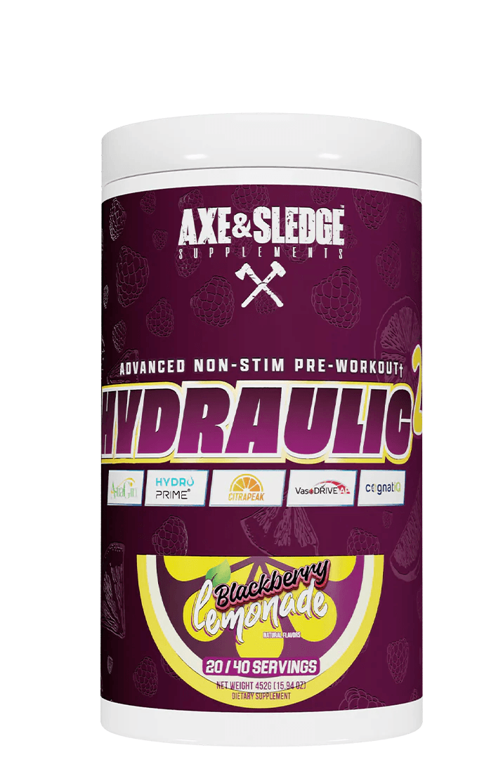 Axe & Sledge Hydraulic V2 Non-Stim Pre-Workout, Blackberry Lemonade - 452 grams