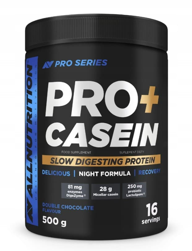Allnutrition Pro+ Casein, Double Chocolate - 500 grams
