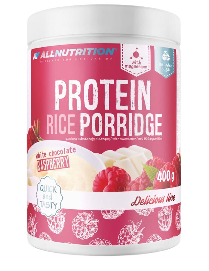 Allnutrition Protein Rice Porridge, White Chocolate-Raspberry - 400 grams