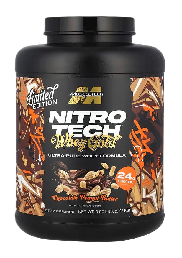 MuscleTech Nitro-Tech Whey Gold, Chocolate Peanut Butter - 2270 grams