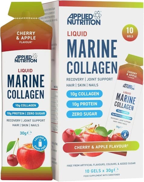 Applied Nutrition Liquid Marine Collagen, Cherry & Apple - 10 x 30g