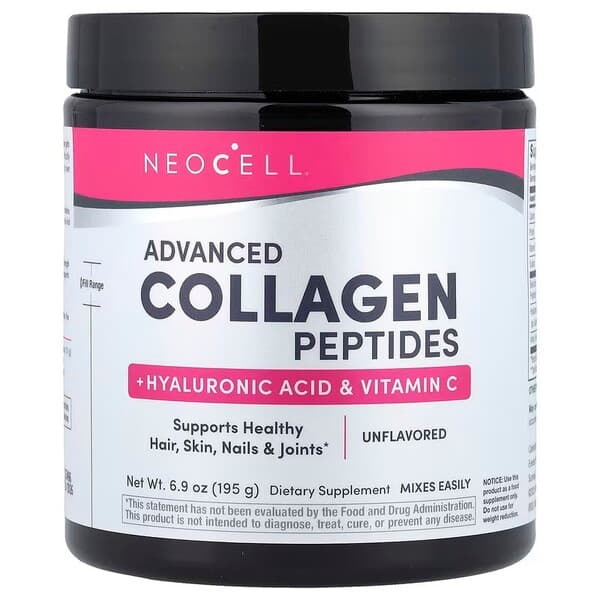 NeoCell Advanced Collagen Peptides with Vitamin C & Hyaluronic Acid - 195 grams