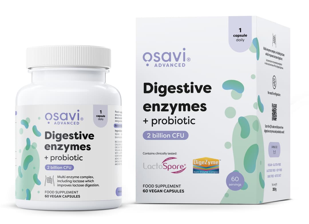 Osavi Digestive enzymes + probiotic - 60 vegan caps