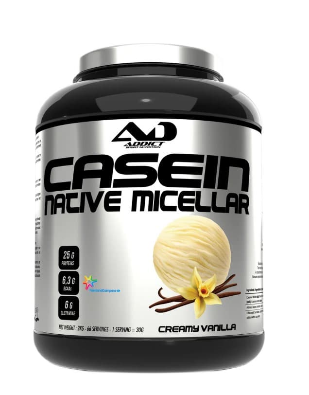 Addict Sport Nutrition Native Micellar Casein, Creamy Vanilla - 2000 grams
