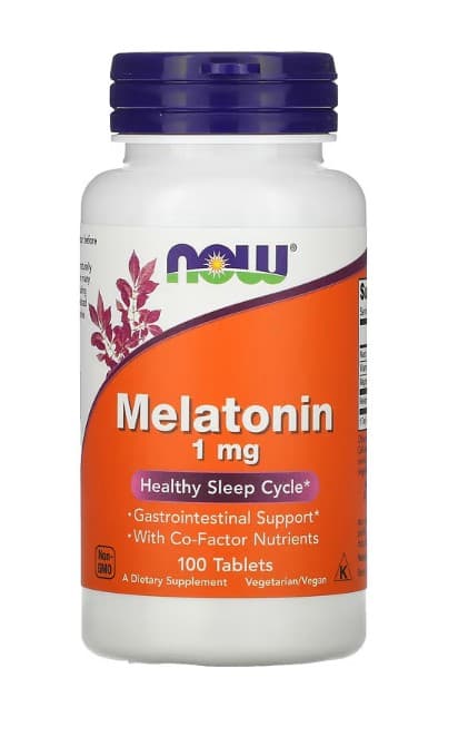 NOW Foods Melatonin, 1mg - 100 tablets