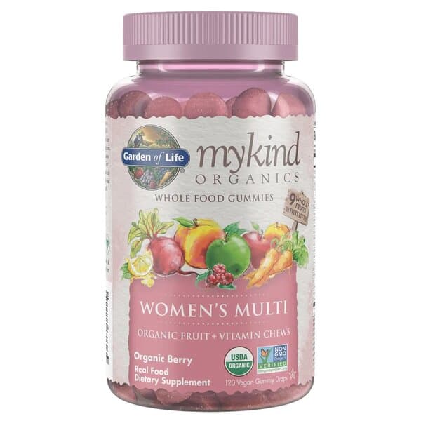 Garden of Life Mykind Women's Multi Gummies, Berry - 120 vegan gummy drops