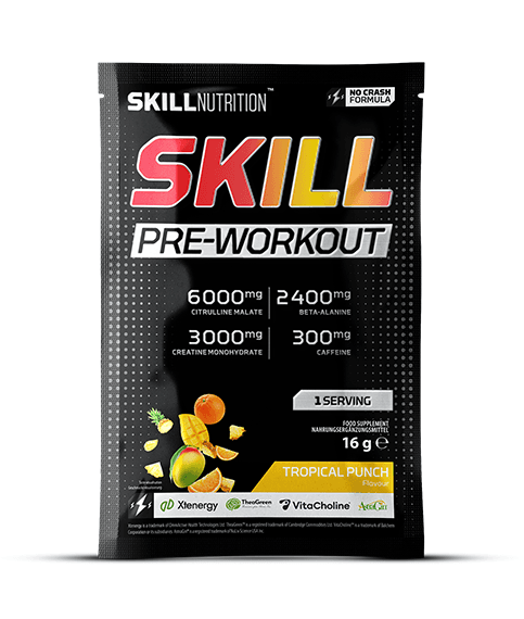 Skill Nutrition Skill Pre-Workout, Tropical Punch - 16 grams (1 serving)