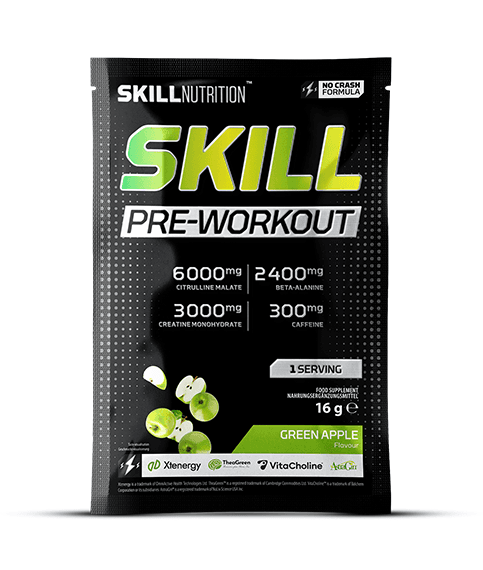 Skill Nutrition Skill Pre-Workout, Green Apple - 16 grams (1 serving)