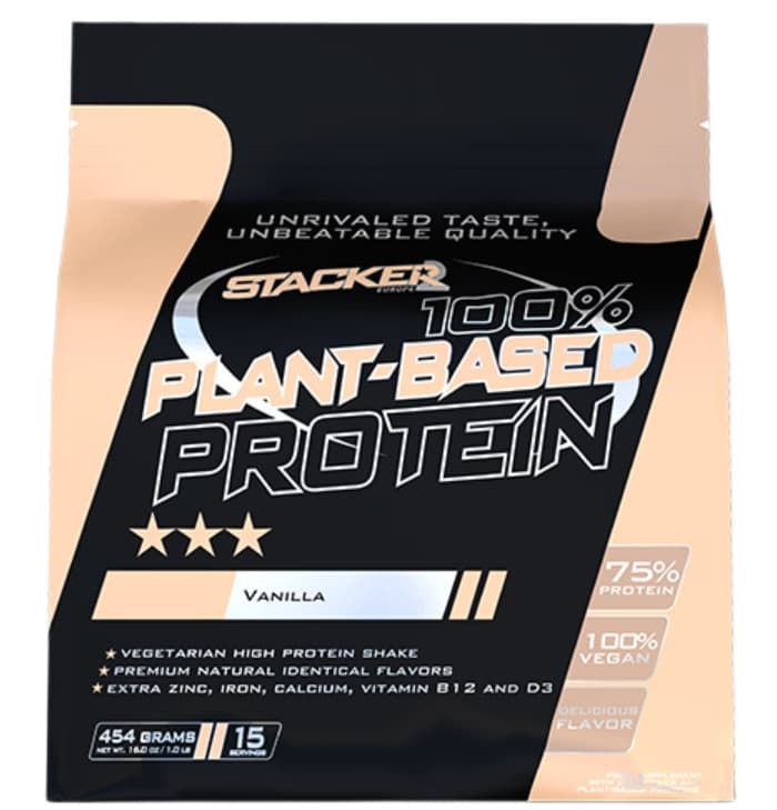Stacker2 Europe 100% Plant Based Protein, Vanilla - 454 grams