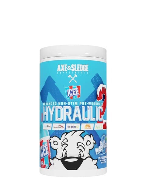 Axe & Sledge Hydraulic V2 Non-Stim Pre-Workout, ICEE Blue Raspberry - 450 grams