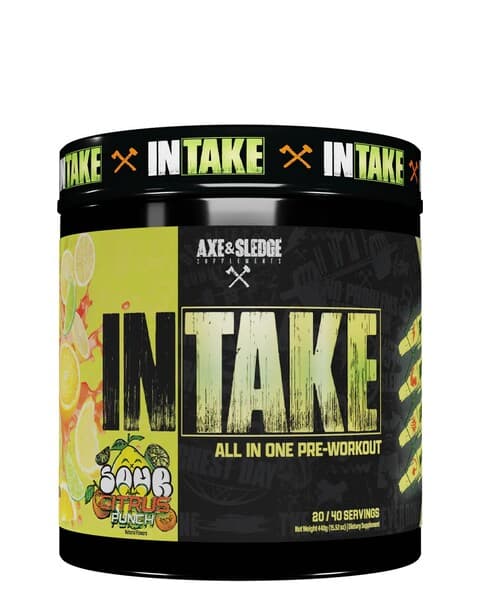 Axe & Sledge Intake All in One Pre-Workout, Sour Citrus Punch - 440 grams