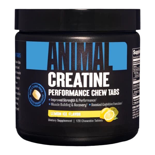 Animal Animal Creatine Chews, Lemon Ice (EAN 039442005533) - 120 chewable tablets