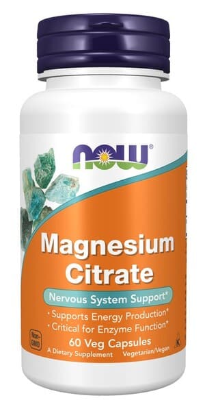 NOW Foods Magnesium Citrate, 400mg - 60 vcaps
