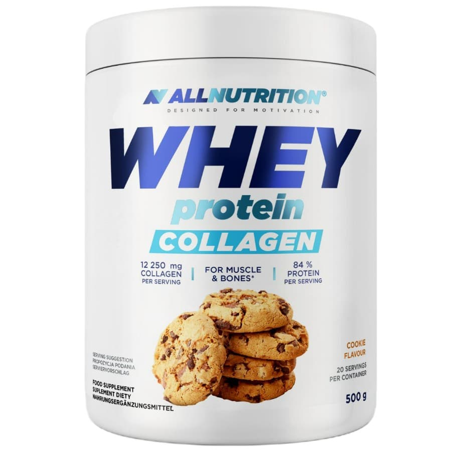Allnutrition Whey Protein Collagen, Cookie - 500 grams