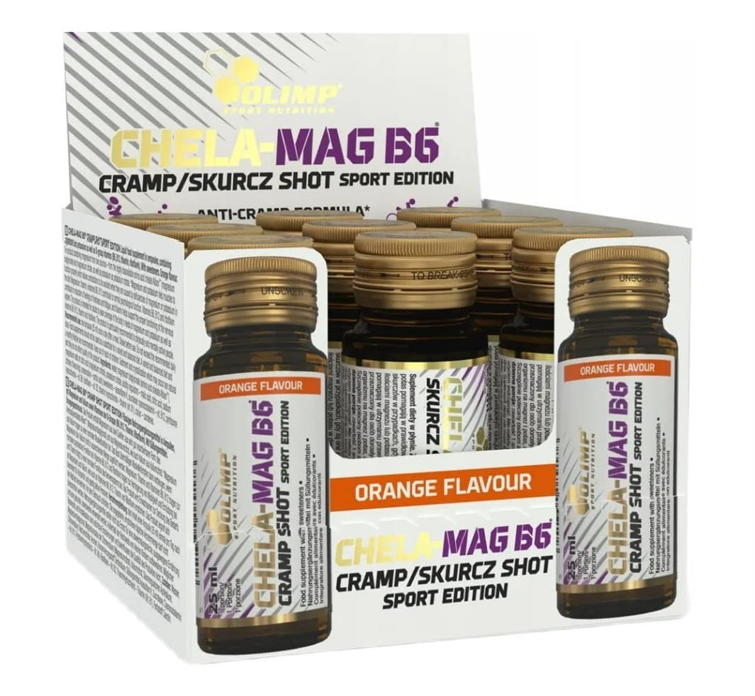 Olimp Nutrition Chela-Mag B6 Cramp Shot, Orange - 9 x 25 ml.