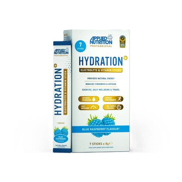 Applied Nutrition Hydration + Electrolyte & Vitamin Powder Stick Packs, Blue Raspberry - 7 x 8g