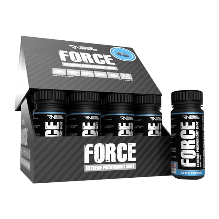 Refined Nutrition Force Extreme Pre-Workout Shot, Icy Blue Raspberry - 12 x 60 ml.