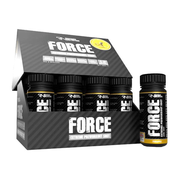 Refined Nutrition Force Extreme Pre-Workout Shot, Pineapple - 12 x 60 ml.