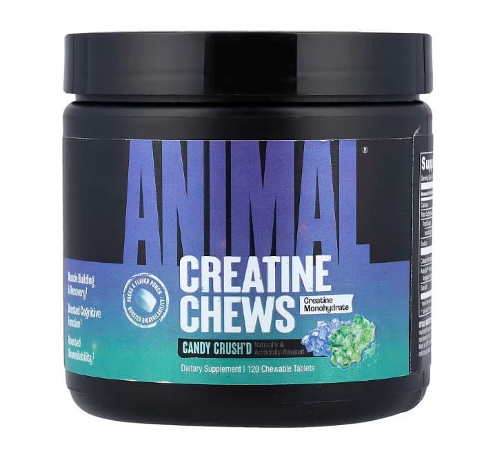 Animal Animal Creatine Chews, Candy Crush'd - 120 chewable tablets