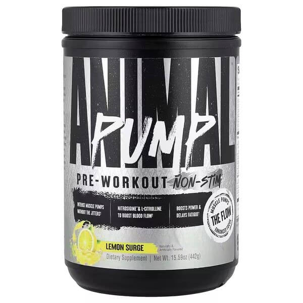 Animal Pump Pre-Workout Non-Stim, Lemon Surge - 442 grams