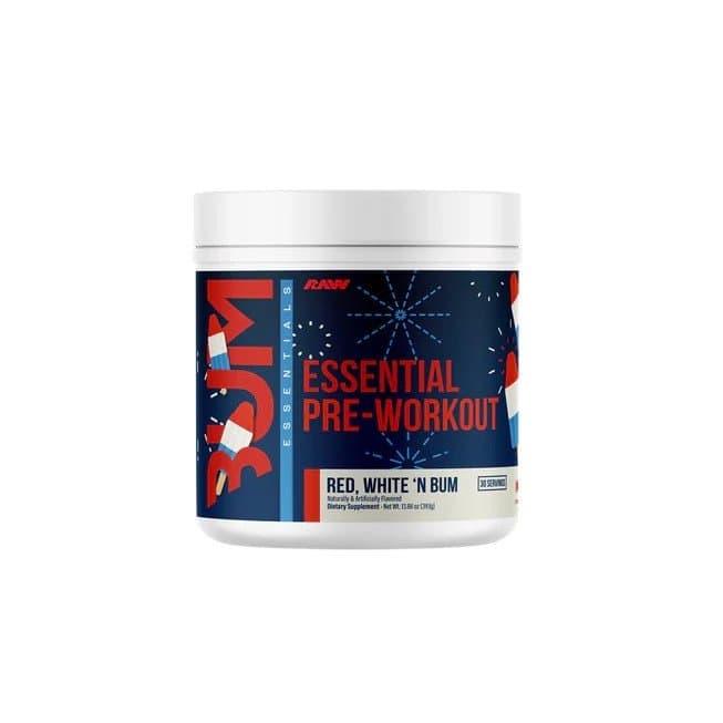 Raw Nutrition CBUM Essential Pre-Workout, Red, White 'N Bum - 393 grams