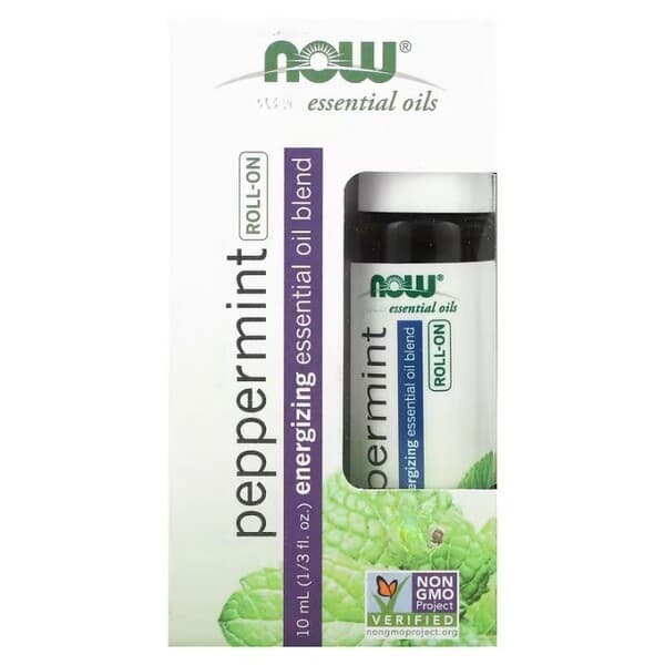 NOW Foods Essential Oil Roll-On, Peppermint - 10 ml.